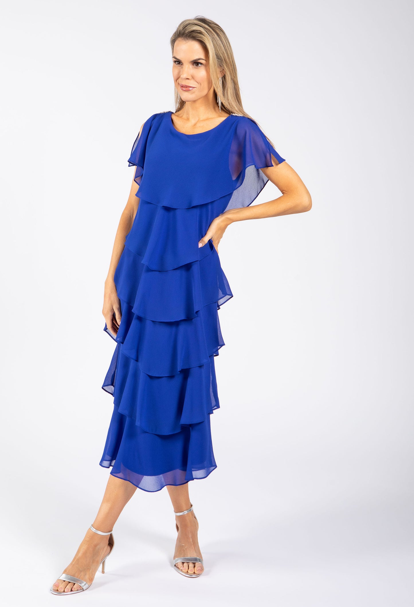 Georgette Chiffon Midi Dress