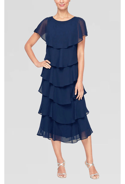 Georgette Chiffon Midi Dress