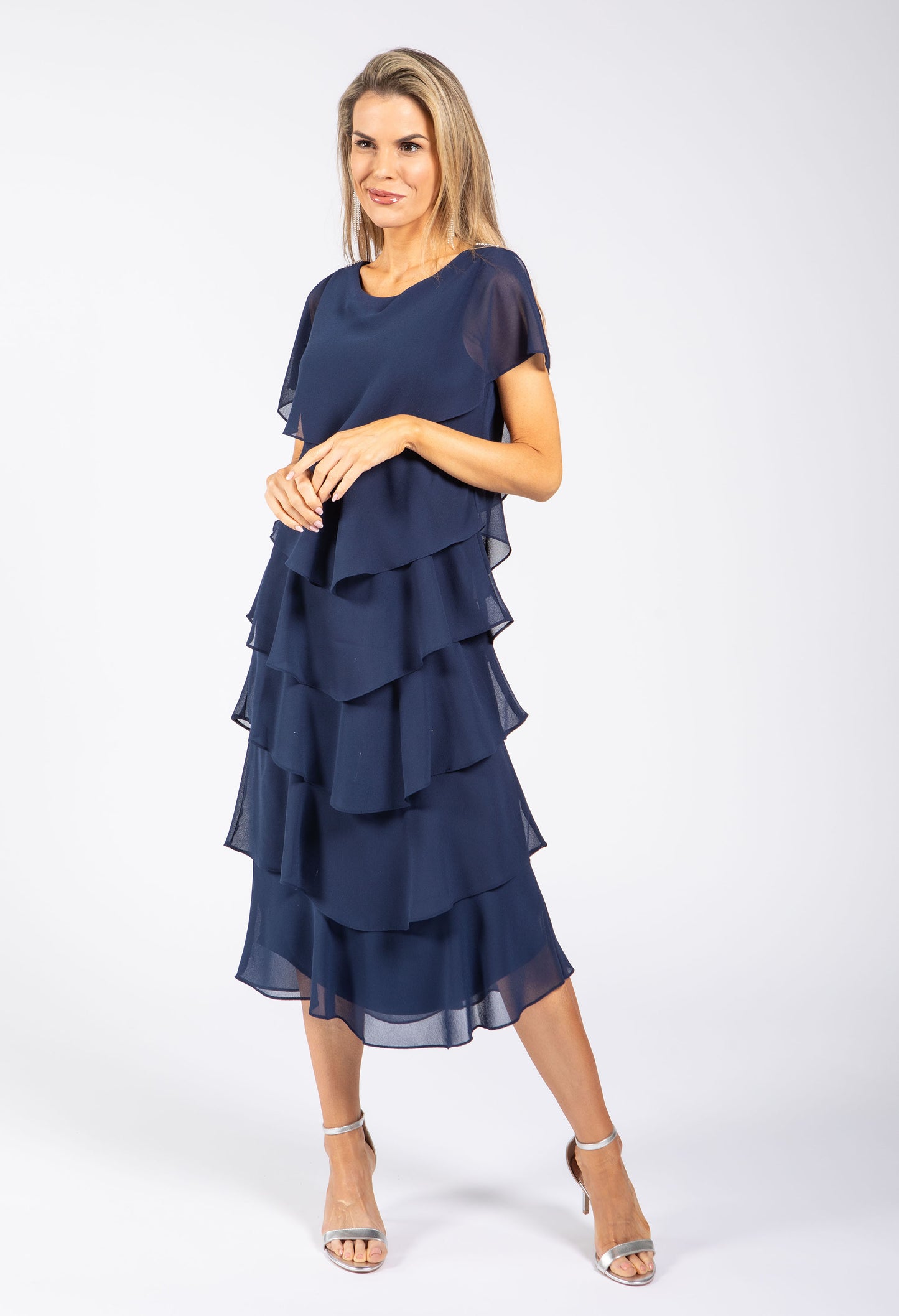 Georgette Chiffon Midi Dress