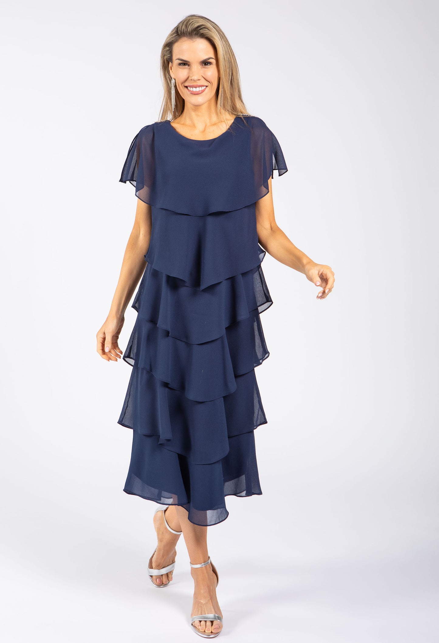 Georgette Chiffon Midi Dress
