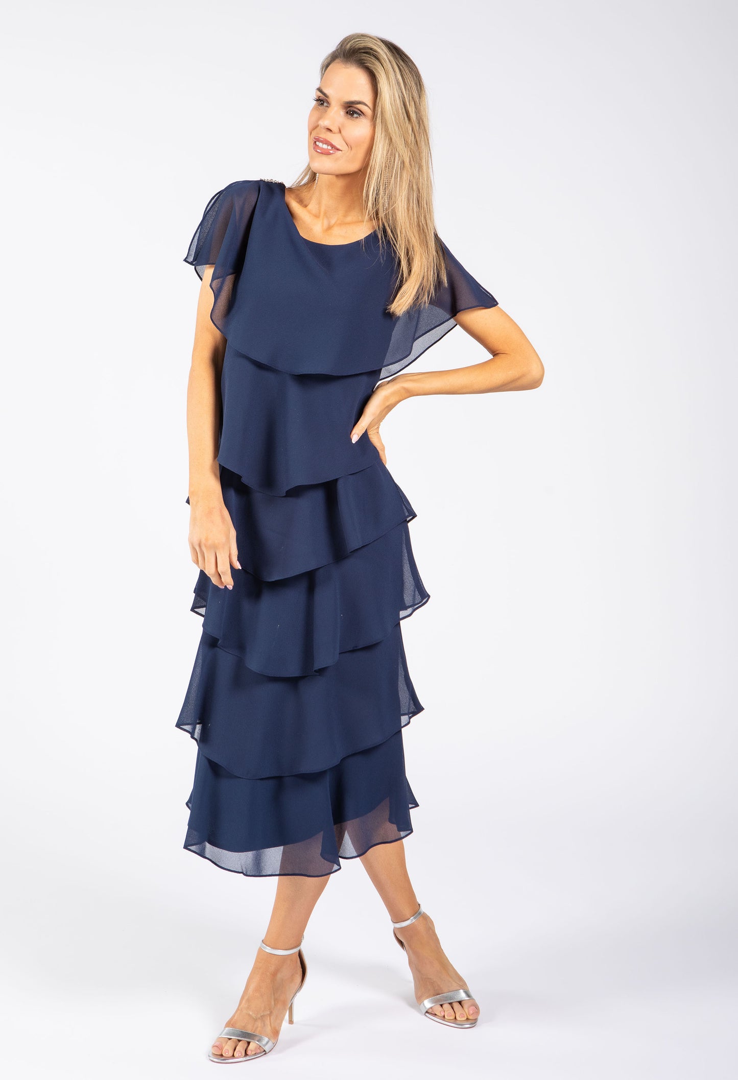 Georgette Chiffon Midi Dress