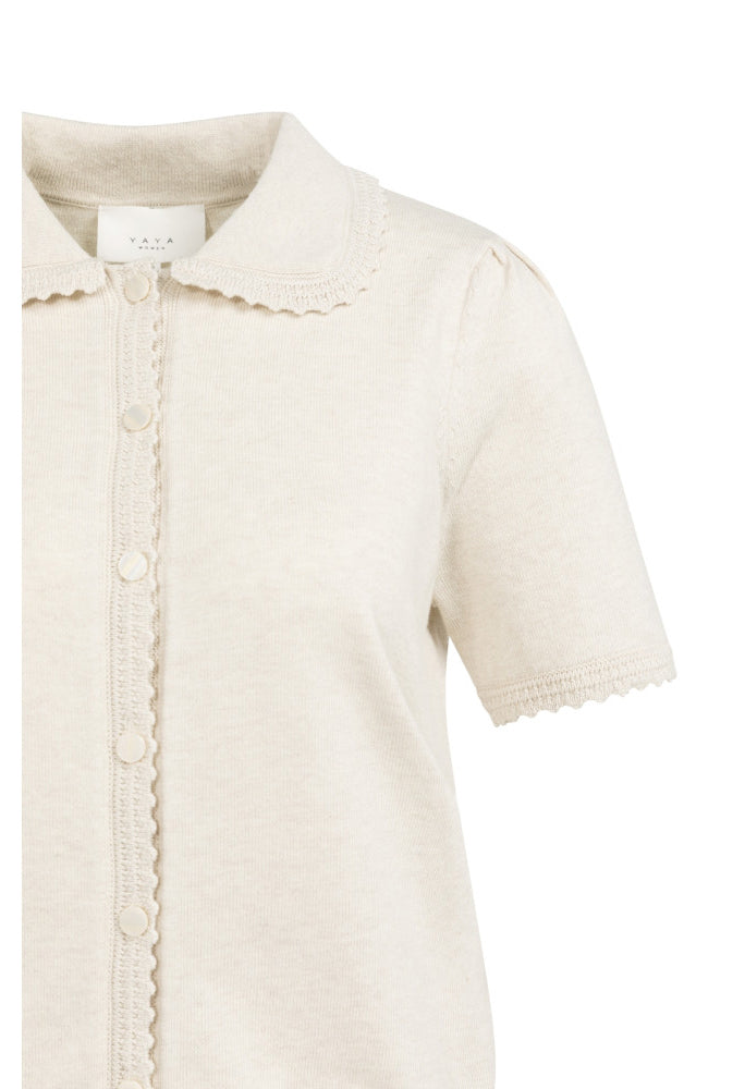Short Sleeve Knit Cardigan