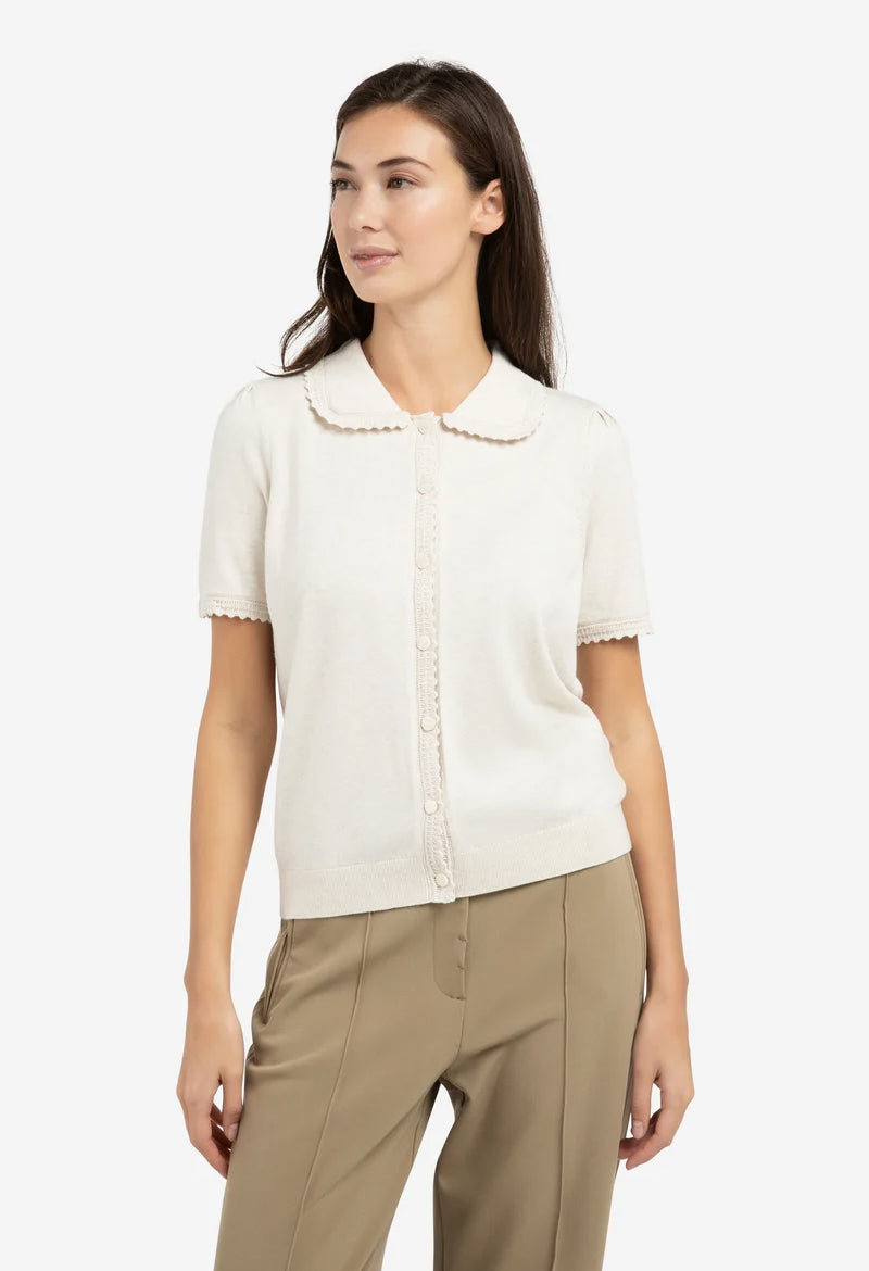 Short Sleeve Knit Cardigan