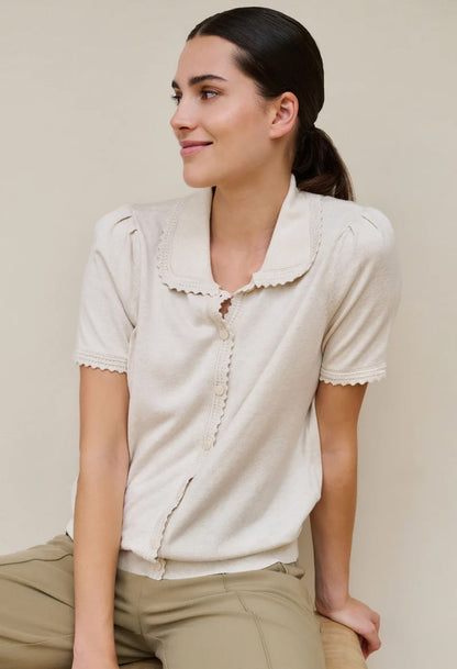 Short Sleeve Knit Cardigan