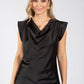 Cowl Neck Satin Blouse