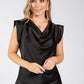 Cowl Neck Satin Blouse