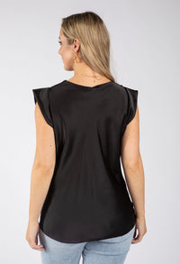 Cowl Neck Satin Blouse