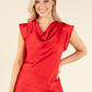 Cowl Neck Satin Blouse