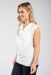 Cowl Neck Satin Blouse