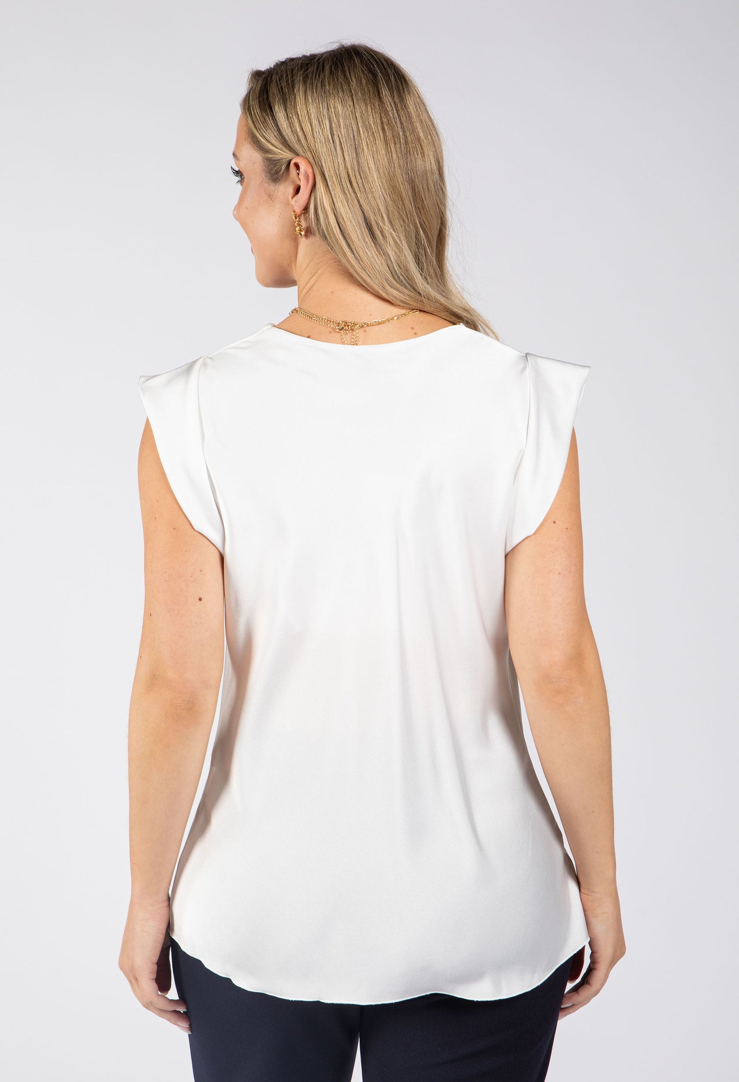 Cowl Neck Satin Blouse