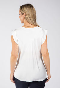 Cowl Neck Satin Blouse