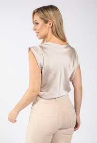 Cowl Neck Satin Blouse