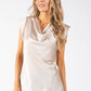 Cowl Neck Satin Blouse