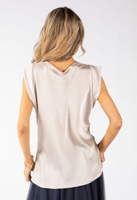 Cowl Neck Satin Blouse