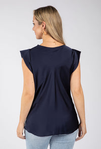 Cowl Neck Satin Blouse