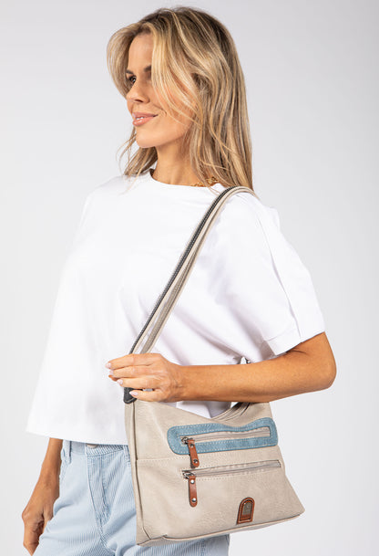 crossbody bag with zip pockets