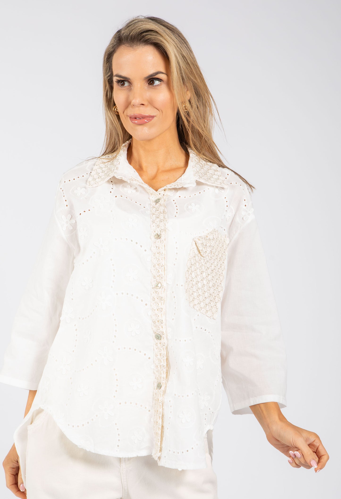 Crochet Detail Shirt