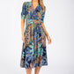 Palm Print Wrap Dress