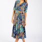 Palm Print Wrap Dress