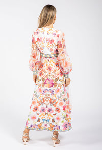 Butterfly Print Midi Dress