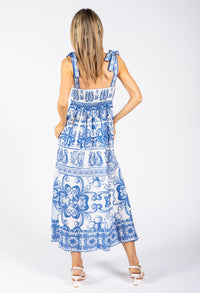 Antique Print Midi Dress