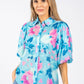 Floral Balloon Sleeve Blouse