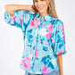 Floral Balloon Sleeve Blouse