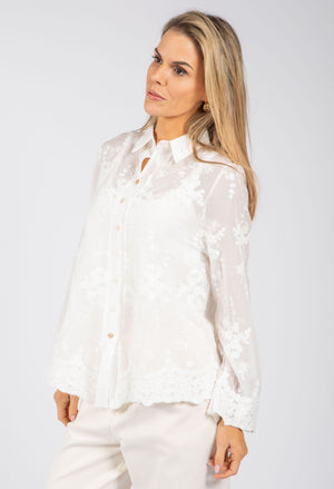 Floral Embroidered Shirt