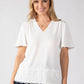 Tisha Lace Trim Blouse
