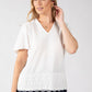 Tisha Lace Trim Blouse