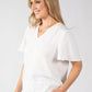 Tisha Lace Trim Blouse
