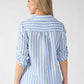 Chemray Striped Linen Look Blouse