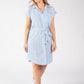 Roray Linen Look Striped Shirt Dress