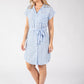Roray Linen Look Striped Shirt Dress