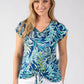 Tlagoon Leaf Print Top