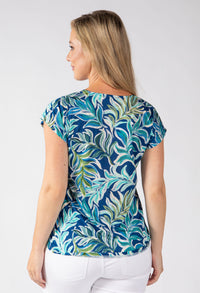 Tlagoon Leaf Print Top