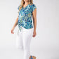 Tlagoon Leaf Print Top