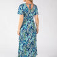 Raqua Leaf Print Midi Dress