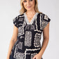 Tidore Abstract Print Top