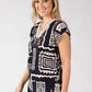 Tidore Abstract Print Top