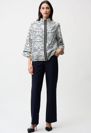 Sporty Striped Zipper Jacket