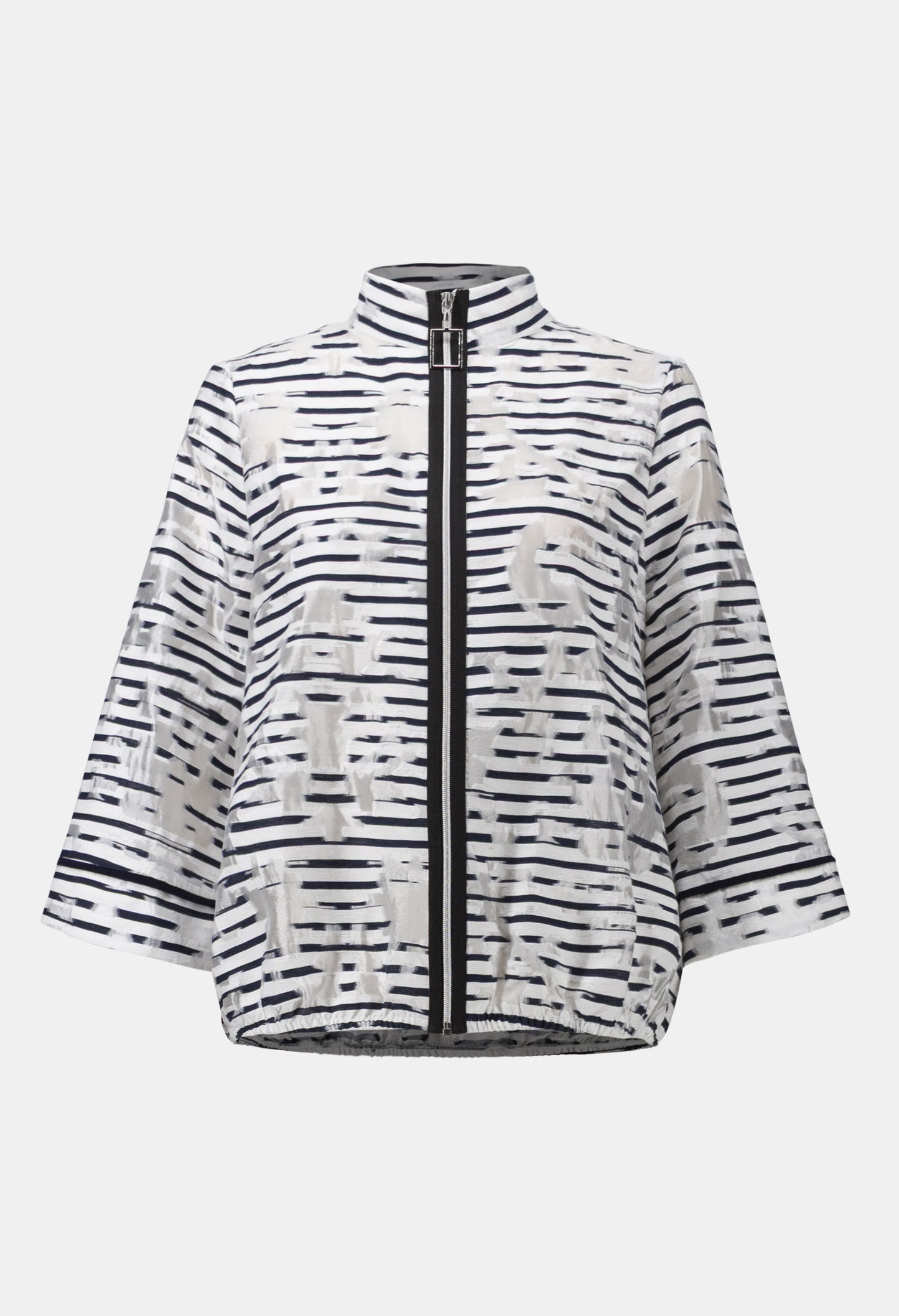 Sporty Striped Zipper Jacket