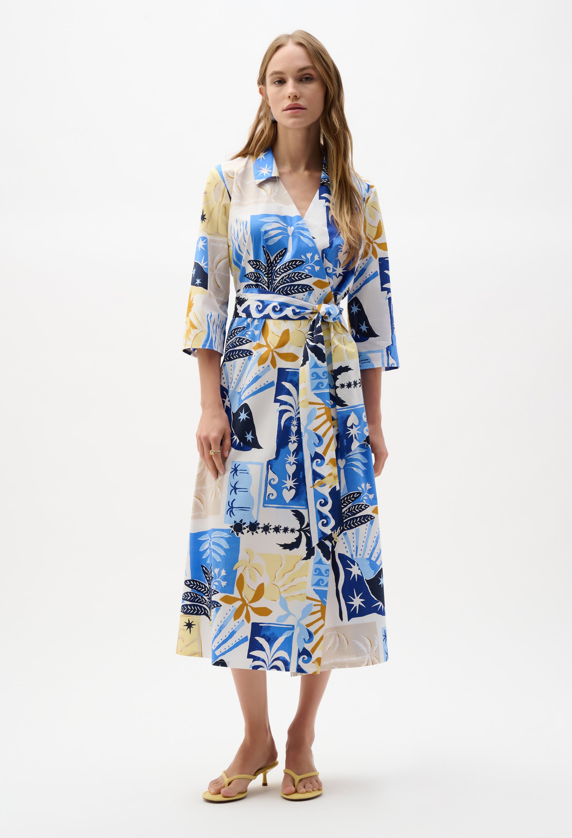 Floral V-neck Wrap Dress Floral V-neck Wrap Dress