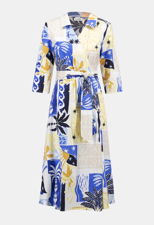 Floral V-neck Wrap Dress