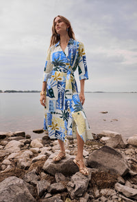 Floral V-neck Wrap Dress