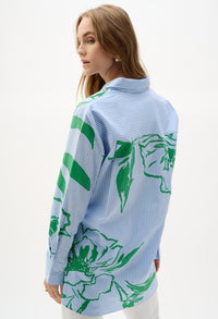 Floral Striped Casual Shirt