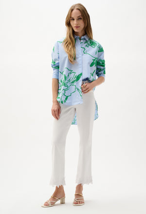 Floral Striped Casual Shirt