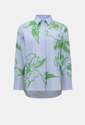 Floral Striped Casual Shirt