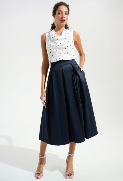 Elegant High-waist A-line Skirt
