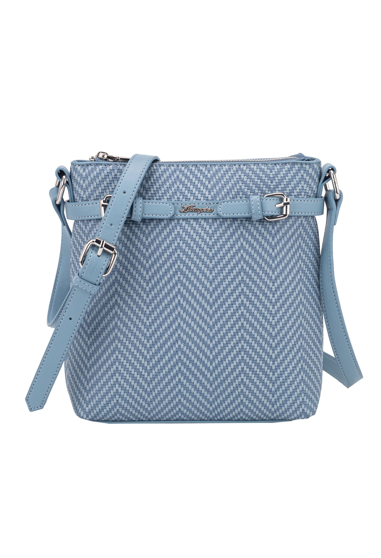 Woven Front Crossbody Bag
